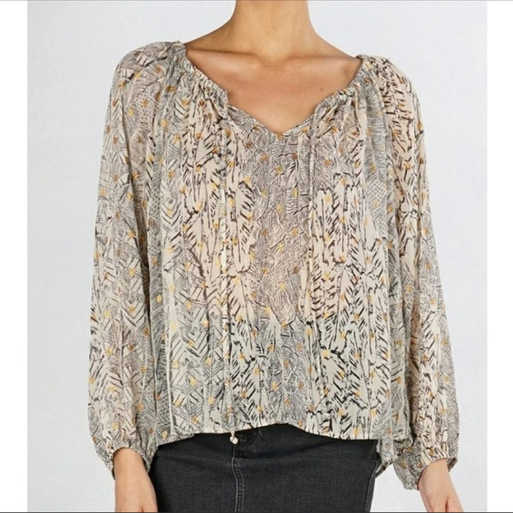 LOVESTITCH Laurel Peasant Top Blouse